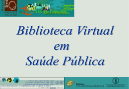 apresentação - I Reunião de Coordenação da Biblioteca Virtual em