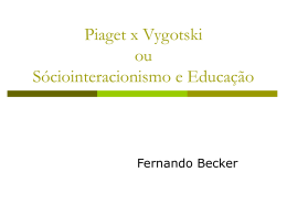Piaget x Vygotski ou Sóciointeracionismo e Educação