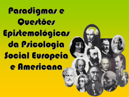 Psicologia Europeia e Americana