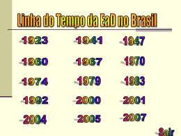Linha do Tempo EaD no Brasil