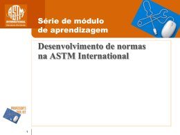Desenvolvimento de normas na ASTM International