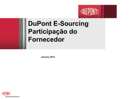 DuPont E-Sourcing – Supplier Participation