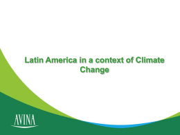 Latin America in a context of Climate Change