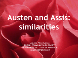 Jane Austen e Machado de Assis: convergências