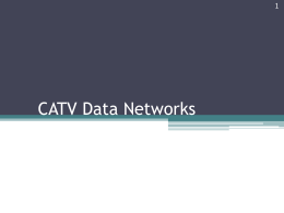 Redes de Dados CATV