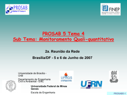 PROSAB 5 - Reunião 2 - Brasília