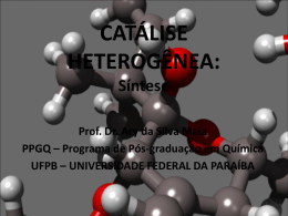 catálise - Departamento de Química - UFPB
