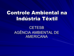 Controle Ambiental na Indústria Têxtil