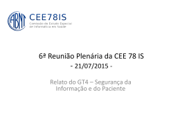 6ª Plenária relato GT4