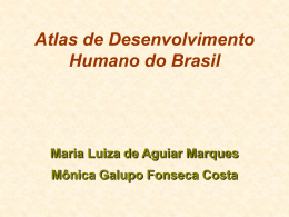 Atlas de Desenvolvimento Humano do Brasil