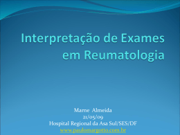 Interpretação dos exames em reumatologia