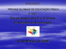 Despacho Normativo nº1 /2005 Provas globais