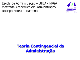 Teoria Contingencial da Administração - introducao-adm-2009-1