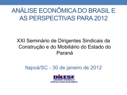 Análise econômica do Brasil e as Perspectivas para