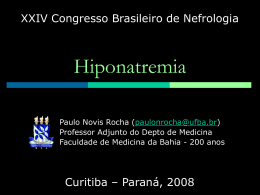 HIPONATREMIA - Sociedade Brasileira de Nefrologia