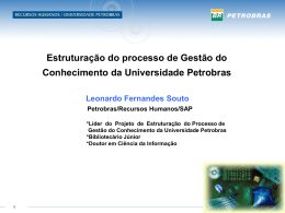Gestão do Conhecimento na Universidade Petrobras