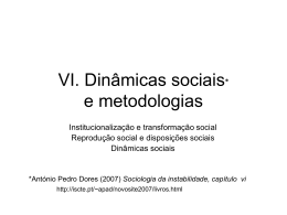 Dinâmicas sociais e metodologia