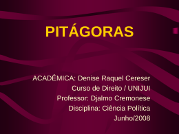 PITÁGORAS - Capital Social Sul