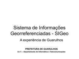 Sistema de Informações Georreferenciadas