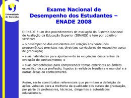 Apresentação ENADE - 2008 - Início