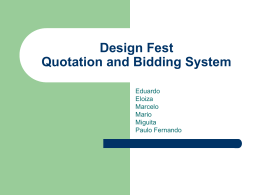 Quotation and Bidding System