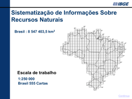 Sistematização de Informações Sobre Recursos Naturais 1:250 000