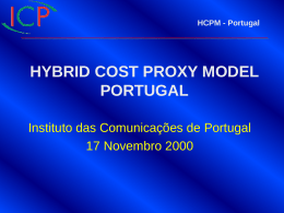 HYBRID COST PROXY MODEL - PORTUGAL