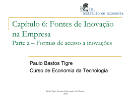 Capítulo 6: Fontes de Inovação na Empresa