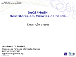 Tipos de termos DeCS/MeSH