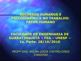 FATOR HUMANO - 1a. PARTE - 28 10 2010