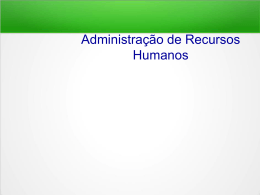 Administração de Recursos Humanos Slides - Docente