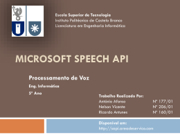 PPT - Microsoft Speech API