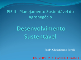 agricultura sustentável - Universidade Castelo Branco