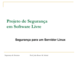 Projeto de Segurança em Software Livre