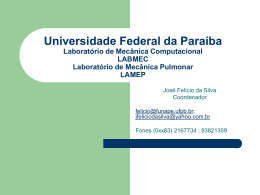 Universidade Federal da Paraíba Laboratório de Mecânica