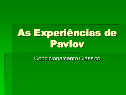 As Experiências de Pavlov