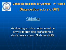 Pesquisa GHS feita pelo CRQ-IV