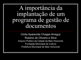 apresentacaocmbhcintia - Câmara Municipal de Belo Horizonte