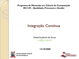 Integracao_Continua - Universidade Federal de Pernambuco