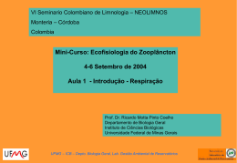 Slide 1 - Ecologia e Gestão Ambiental - UFMG