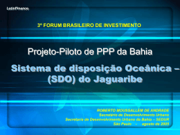 Sistema de disposição Oceânica – (SDO) do Jaguaribe