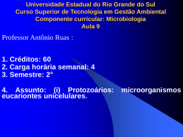 (i) Protozoários - Professor Antônio Ruas