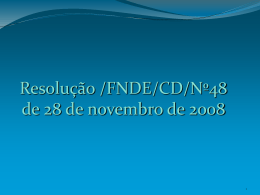 Resolução FNDE/CD/nº 48 de novembro de 2008