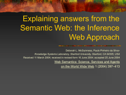 Explaining answers from the Semantic Web