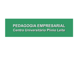 Pedagogia Empresarial - Centro Universitário Plínio Leite