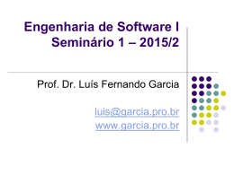 Definição do Seminário 1 - Prof. Dr. Luis Fernando Garcia
