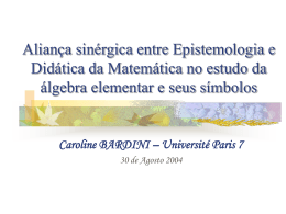 Aliança sinérgica entre Epistemologia e Didática da - IME-USP