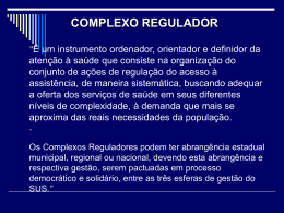 complexo regulador - Secretaria de Estado da Saúde