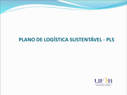 plano de logística sustentável - apresentação da ufrb - Unifal-MG