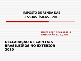 Declaração de capitais brasileiros no exterior